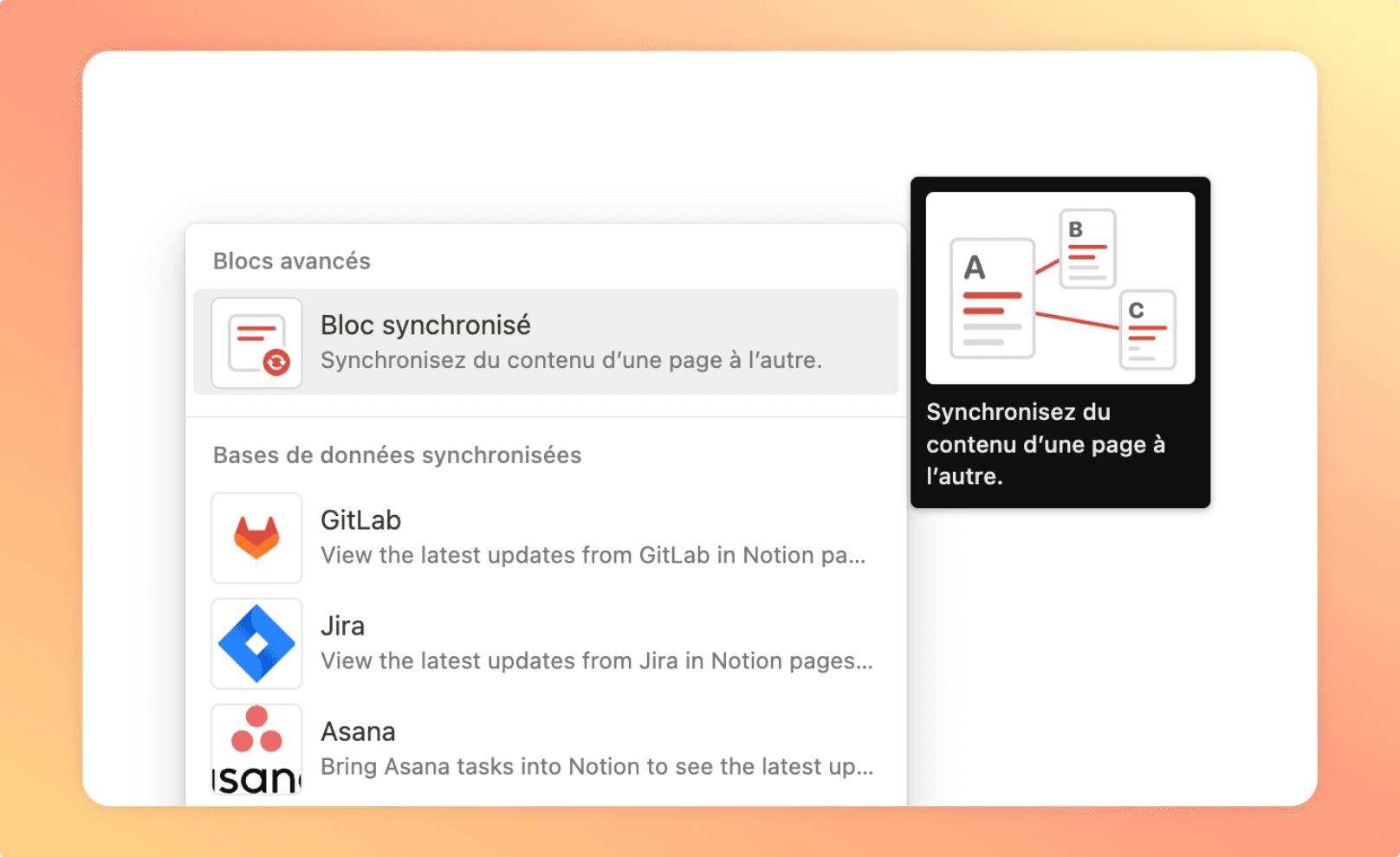 Comment synchroniser un bloc Notion ?