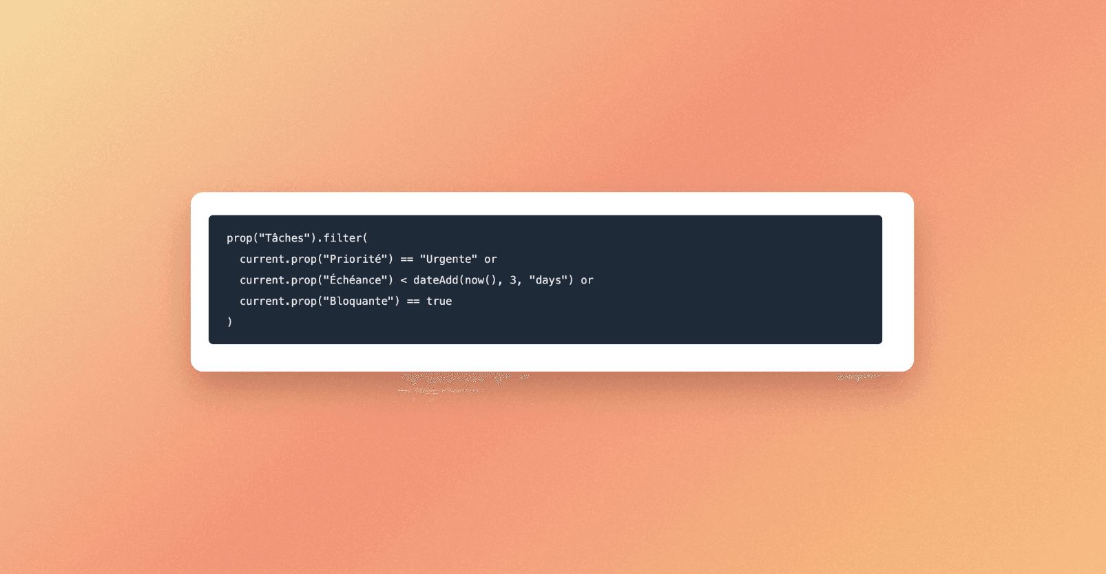 Comment filtrer les relations avec des formules ?
