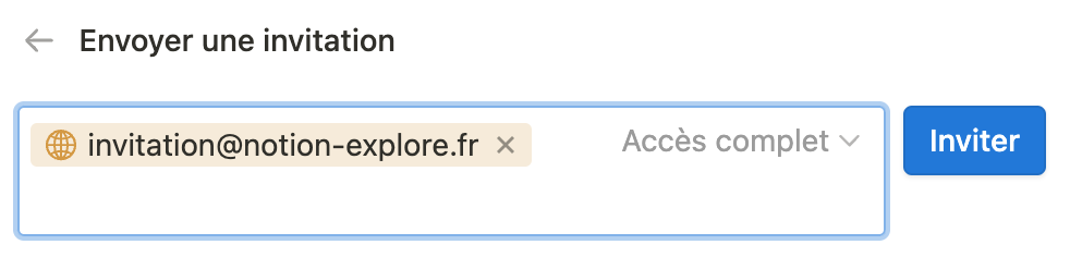 Comment inviter une personne avec Notion